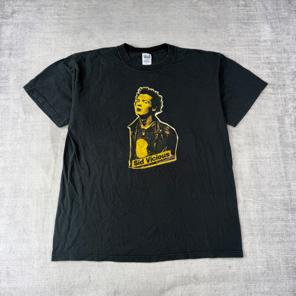 Sid Vicious Shirt Mens Large Black Sex Pistols Vintage Y2K 2004 Punk Rock